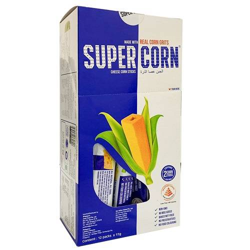 سوبر كورن عصا الذرة بالجبنة 11جم 12حبة