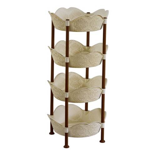 فولومي ستاند مطبخ دائري 4طابق اوف وايت