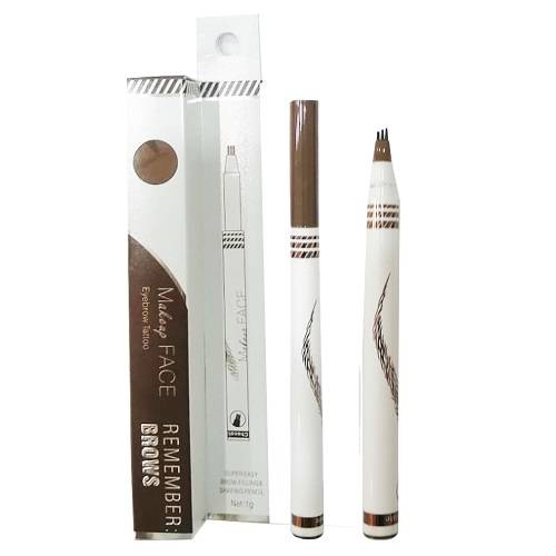 ريميمبر بروس قلم حواجب بثلاثة رؤوس رفيعة لرسم الحواجب مضاد للماء الشوكولاتة