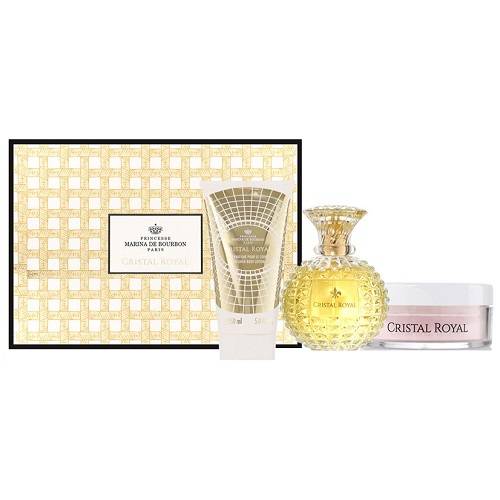 طقم عطر مارينا دي بوربون كريستال رويال للنساء 3حبة