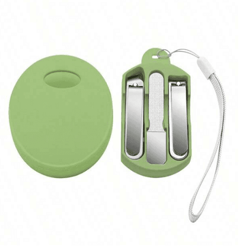 طقم قصافات اظافر مع حافظة اخضر