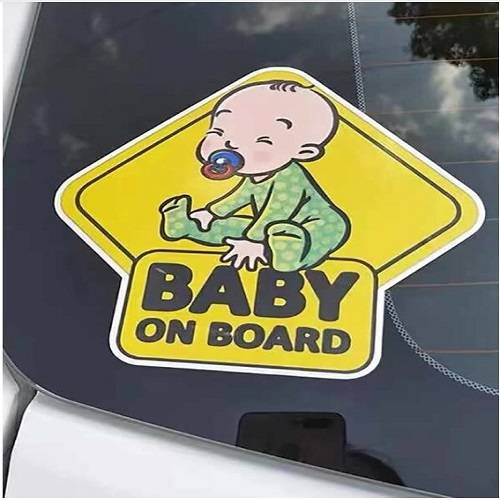 ملصق سيارة بطباعة شعارللاطفال