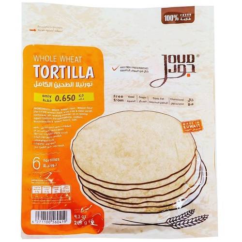 جود خبز تورتيلا بالطحين الكامل 6حبة 265جم
