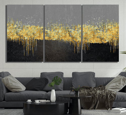 لوحة ثلاثية من الفن الحديث مصنوعة من خام الكانفس عالي الجودة مع اطار داخلي رقم.2252232