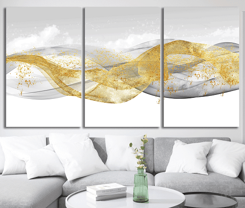 لوحة ثلاثية من الفن الحديث مصنوعة من خام الكانفس عالي الجودة مع اطار داخلي رقم.2252235