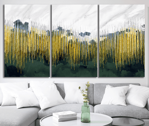 لوحة ثلاثية من الفن الحديث مصنوعة من خام الكانفس عالي الجودة مع اطار داخلي رقم.2252229