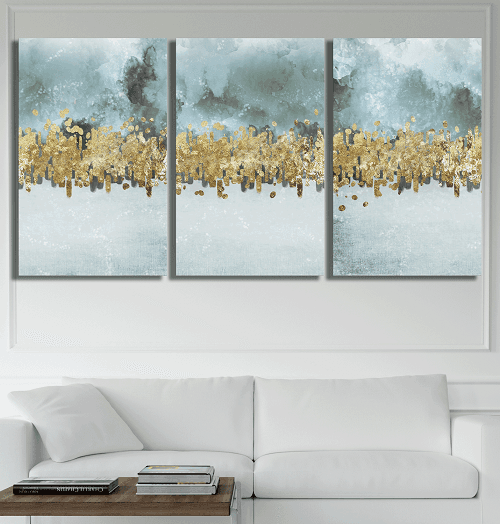 لوحة ثلاثية من الفن الحديث مصنوعة من خام الكانفس عالي الجودة مع اطار داخلي رقم.2252233