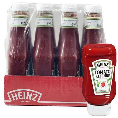 هاينز كاتشب الطماطم عبوة ضاغطة 570جم 10حبة 1كرتون
