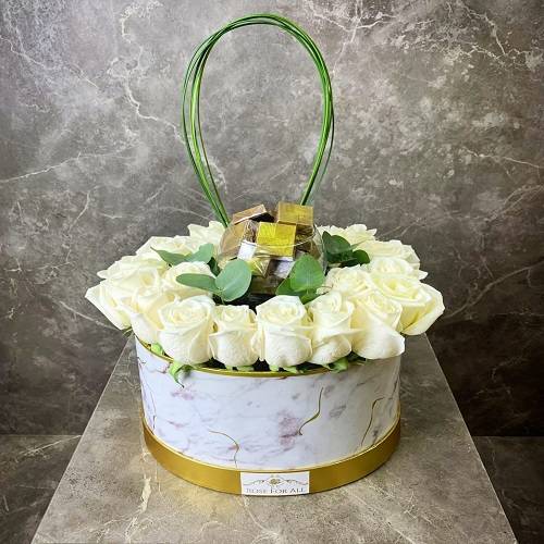 الابيض الذهبي الرخامي