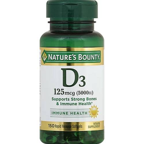 ناتشرز باونتي 5000IU فيتامين د3 150كبسولة هلامية
