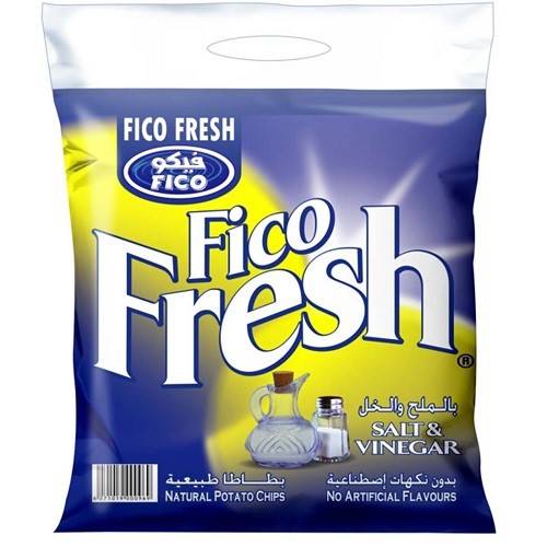 فيكو كيس بطاطا طبيعية بنكهة الملح والخل 20جم 20حبة
