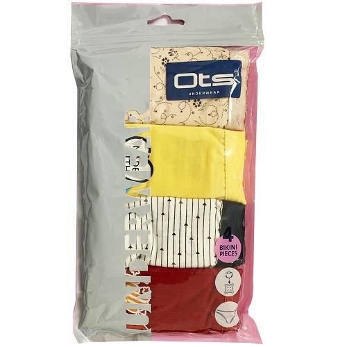 اوتس طقم سليب نسائي قطن 4قطع رقم.1