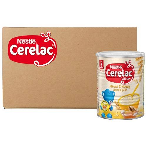 نستلة سيريلاك قمح وعسل +6اشهر 400جم 24حبة 1كرتون