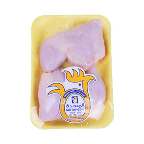 المتحدة افخاد دجاج مجمدة 500جم تقريبا