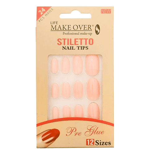 ميك اوفر طقم اظافر صناعية 24حبة مقاس12 موديل رقم.S27