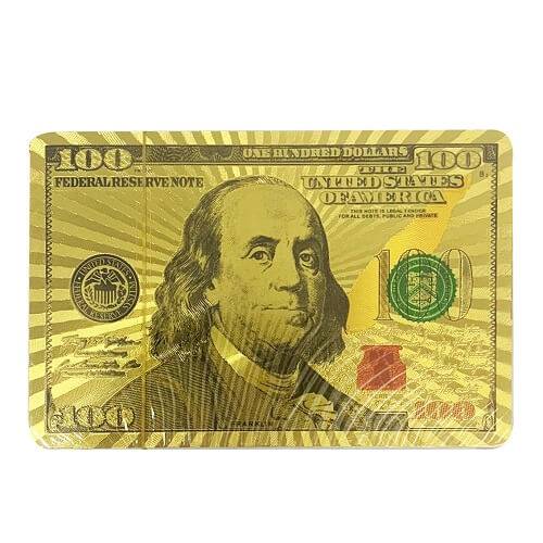 بي ترست ورق جنجفة كوتشينة علي شكل دولار موديل رقم.BT-76-1