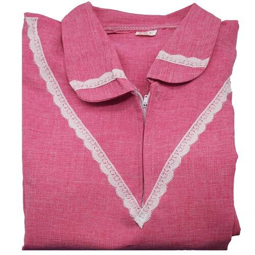 طقم عاملة منزل شتوي وردي 2قطعة