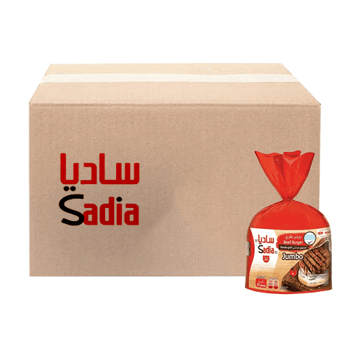ساديا برجر بقري مشوي مدخن 10قطعة 1كجم 6حبة 1كرتون