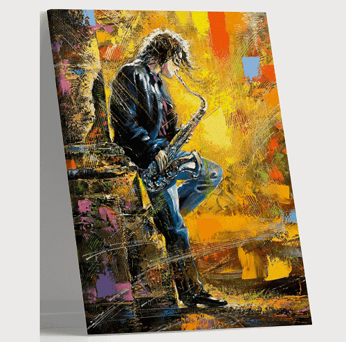 لوحة من الفن الحديث مصنوعة من خام الكانفس عالي الجودة مع اطار داخلي رقم.2252097