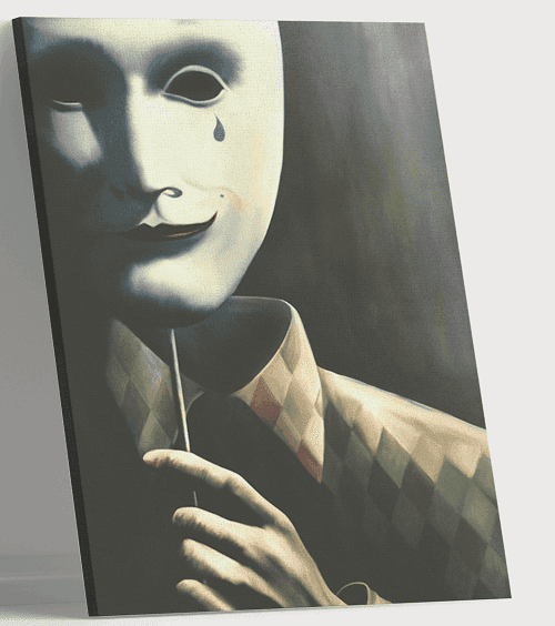 لوحة من الفن الحديث مصنوعة من خام الكانفس عالي الجودة مع اطار داخلي رقم.2252140