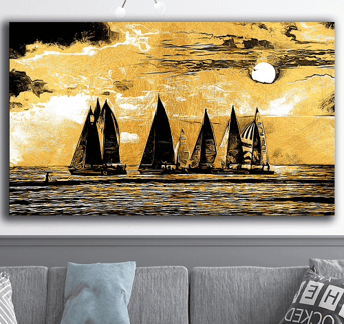 لوحة من الفن الحديث مصنوعة من خام الكانفس عالي الجودة مع اطار داخلي رقم.2252152