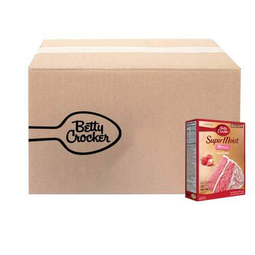 بيتي كروكر خليط كيك بنكهة الفراولة 400جم 12حبة 1كرتون