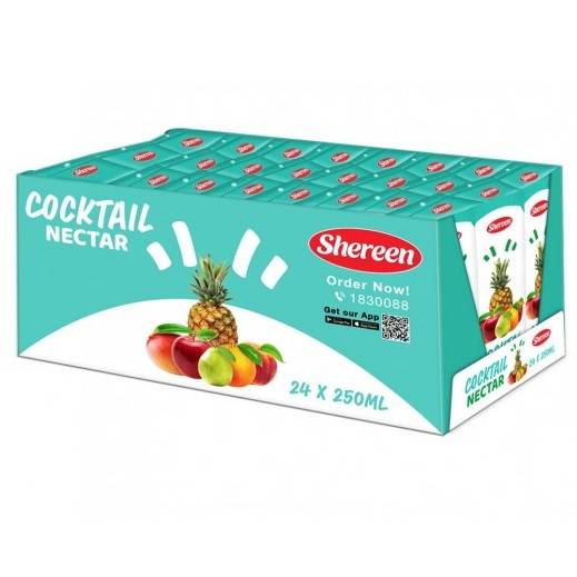 شيرين عصير كوكتيل نكتار 250مل 24حبة 1كرتون