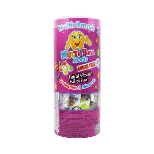 مالتي بول مصاصات متعدد الفيتامينات خالي من السكر 15حبة