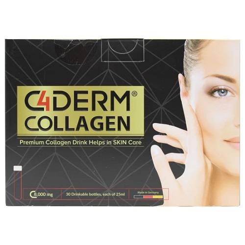 سي فور ديرم كولاجين شراب بالفراولة 25مل 30حبة