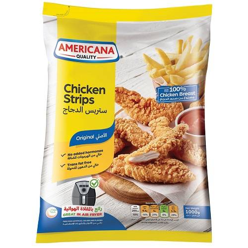 امريكانا ستربس الدجاج حجم عائلي 1000جم