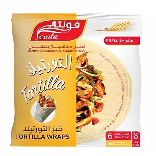 فونتي خبز التورتيلا الابيض 6حبة 250جم