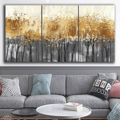 لوحة ثلاثية من الفن الحديث مصنوعة من خام الكانفس عالي الجودة مع اطار داخلي رقم.2252243