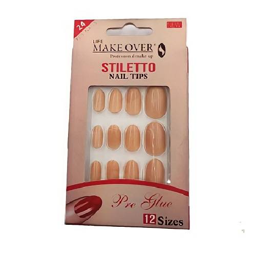 ميك اوفر طقم اظافر صناعية 24حبة مقاس12 موديل رقم.S32