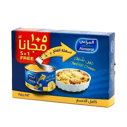 المراعي جبنة شيدر كاملة الدسم 113جم 5+1مجانا
