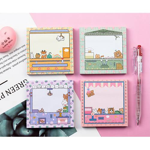 مجموعة مذكرات لاصقة شكل مسكن الحيوانات