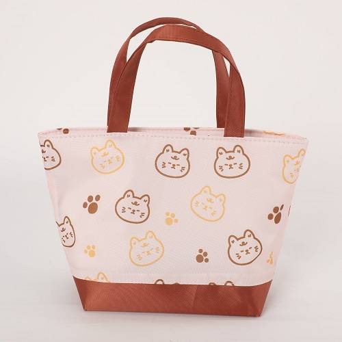 حقيبة غداء ابيض وبني