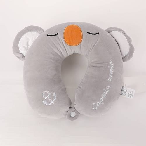 وسادة على شكل حرف يو رمادي