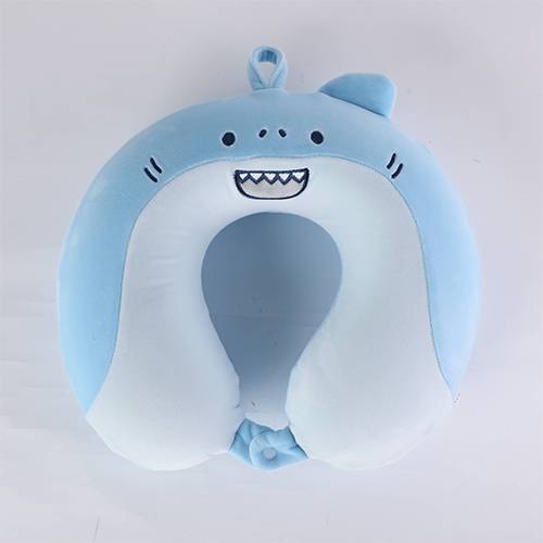 وسادة على شكل حرف يو ازرق سماوي