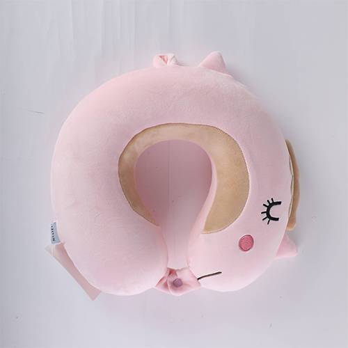 وسادة على شكل حرف يو وردي