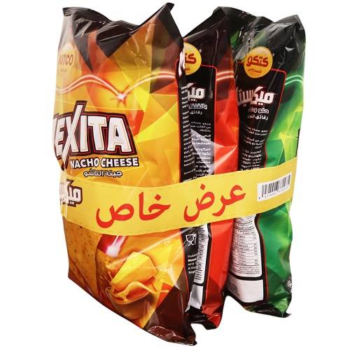 كتكو ميكسيتا رقائق التورتيلا بنكهات مختلفة 180جم 3حبة