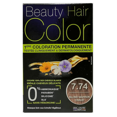 ايريك فافر صبغة بيوتي للشعر لتغير لون الشعر وتثبيته 7.74 اشقر بني دافئ