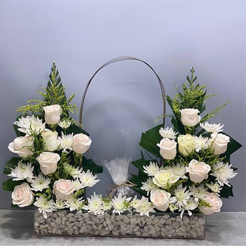 ديكور اكريلك ورد مع كاكاو مع طباعه كارت موديل رقم.RS168