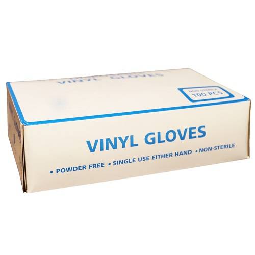 كفوف فينيل 100حبة مقاس.S