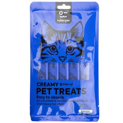 هايسنبيت طعام قطط كريمي بالسلمون 15جم 5حبة