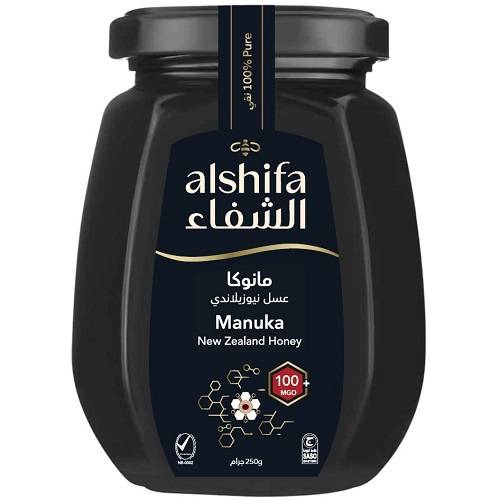 الشفاء عسل مانوكا النيوزيلاندي بمعامل قوة مانوكا100+ 250جم
