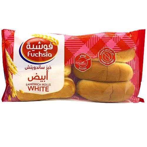 فوشية خبز ساندويتش رول ابيض 6حبة 330جم