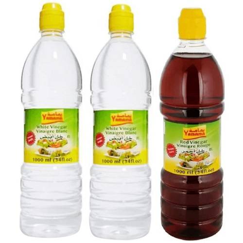 يمامة خل ابيض 1لتر 2حبة + خل احمر 1لتر