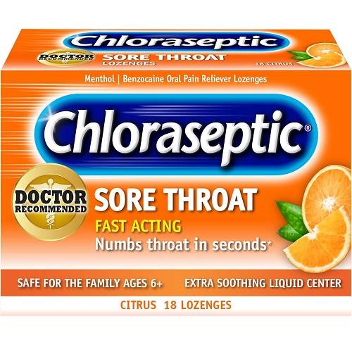 كلوراسيبتيك سيتروس لعلاج احتقان الحلق بالبرتقال 18قرص استحلاب