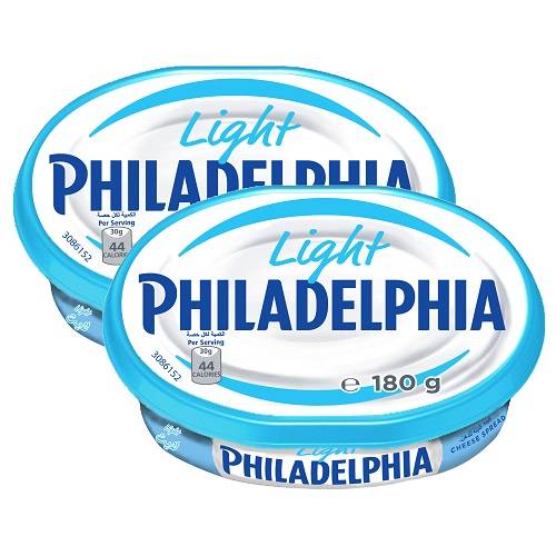 فيلادلفيا جبنة لايت قابلة للدهن 180جم 2حبة