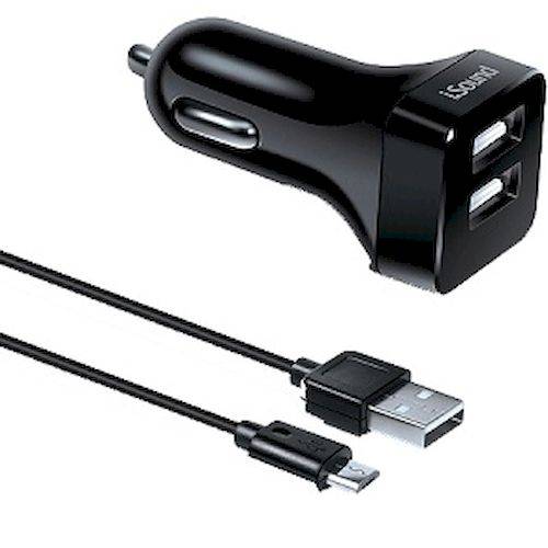 اي ساوند شاحن سيارة يو اس بي مزدوج سريع الشحن